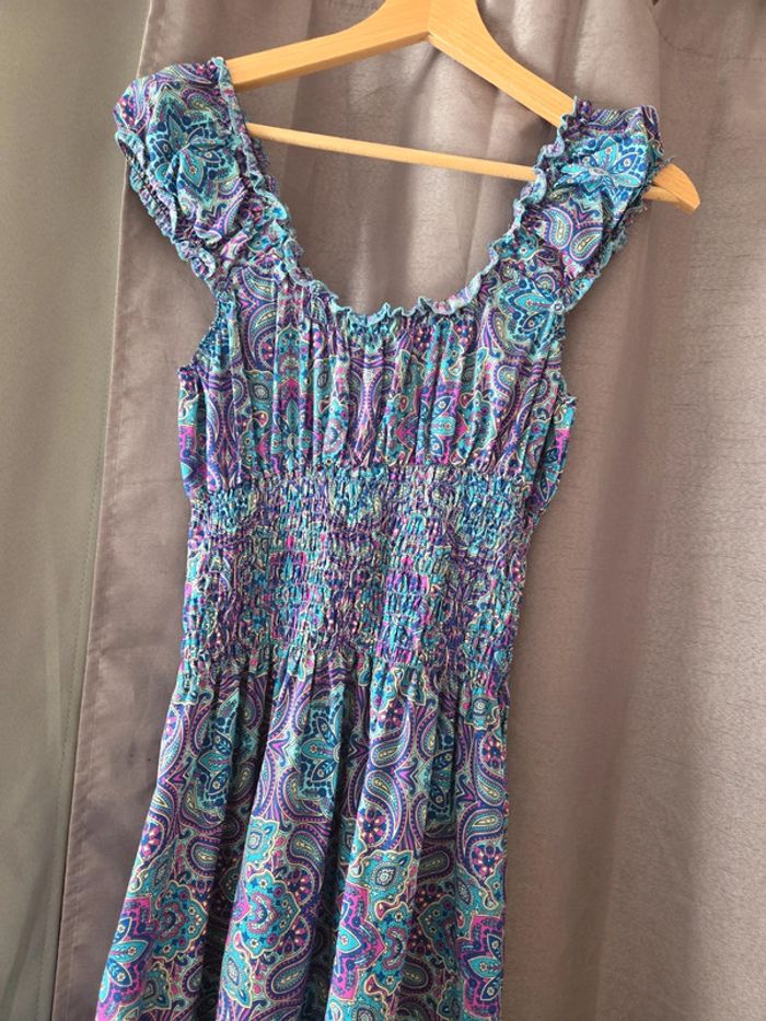 👗 Jolie robe bleue qualité italienne taille ML - photo numéro 3