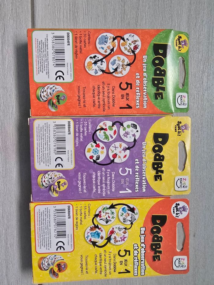 Lot de 3 coffrets Dobble neufs - photo numéro 2