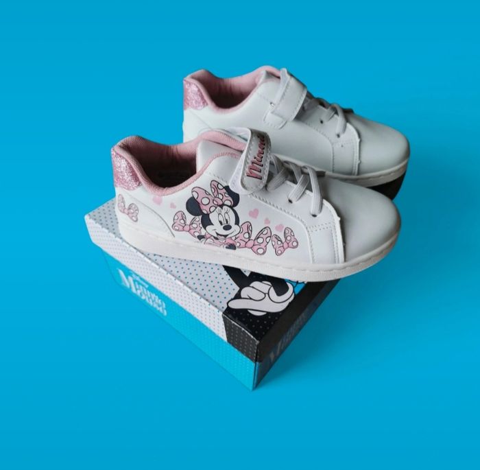 Baskets Minnie blanches roses pâle pointure 31 Neuves - photo numéro 2