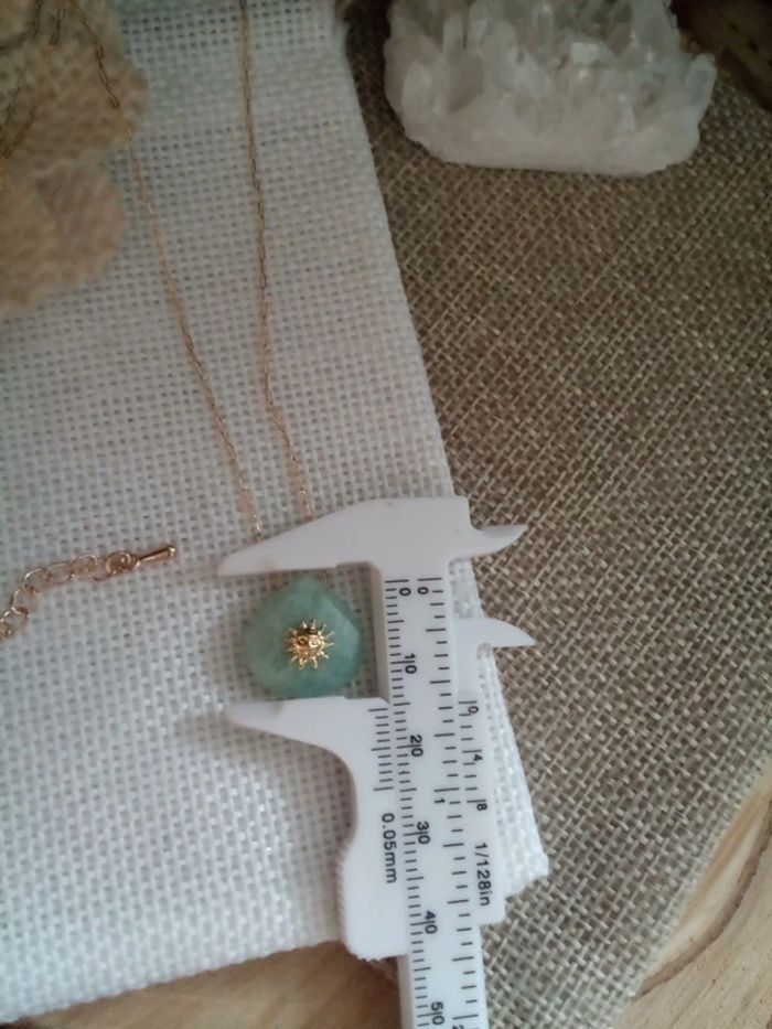 Collier pierre d'amazonite réversible 🩵. - photo numéro 4