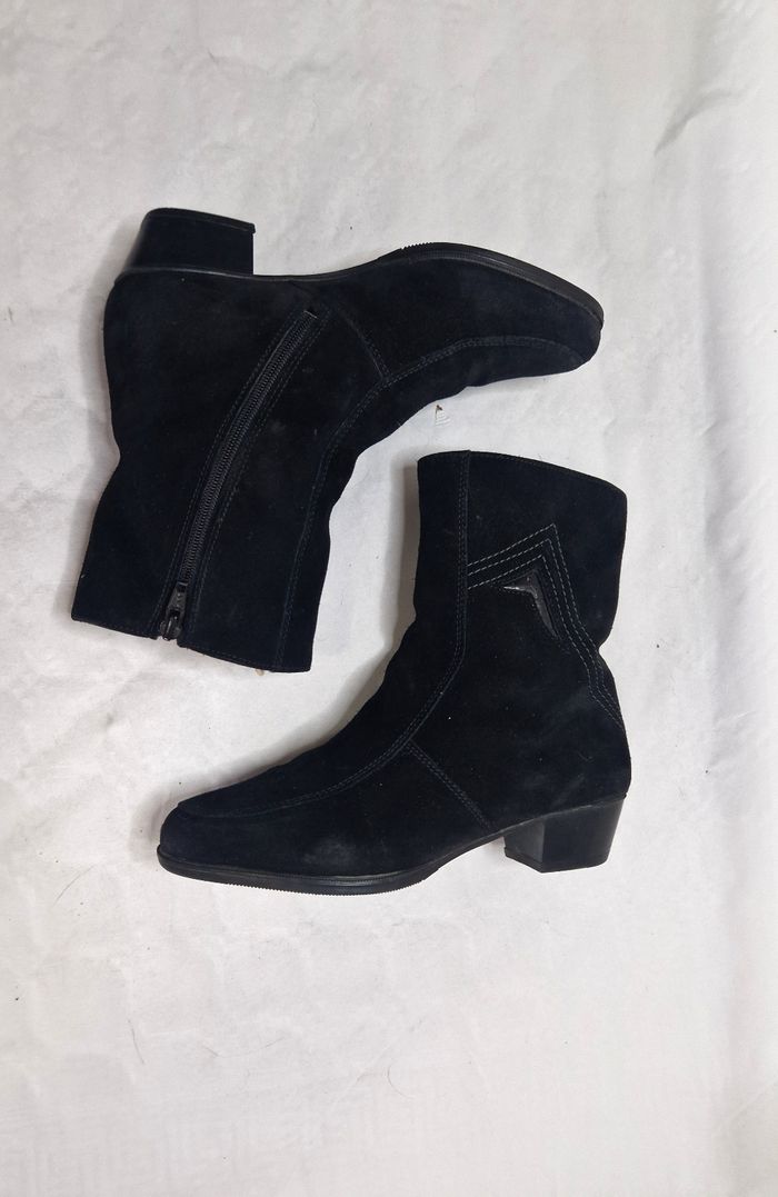 Bottines noir  , fourré  , femme , Anoise  , taille 37 / 4