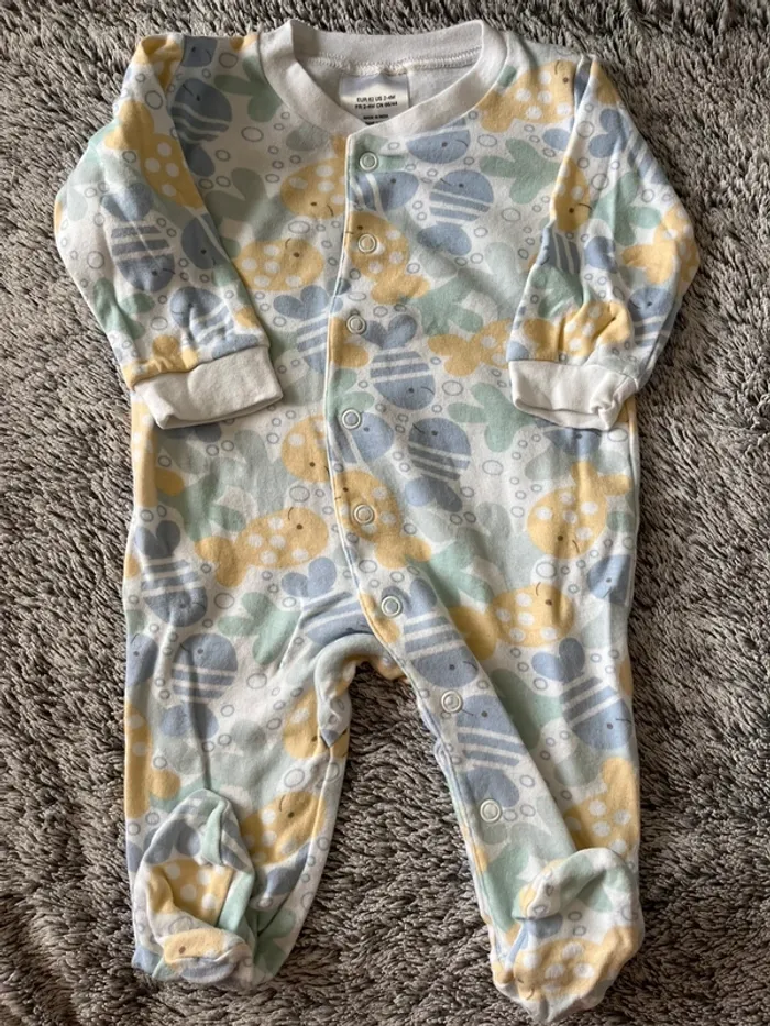 Lot Pyjamasgrenouillères coton 3 mois - photo numéro 7