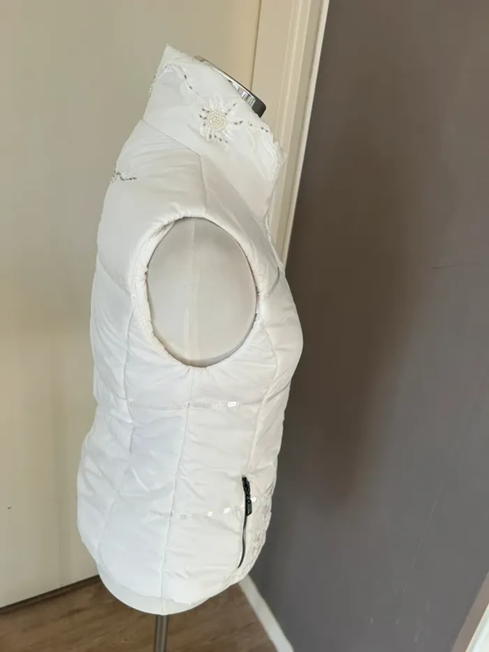 Madeleine doudoune blanche sans manches veste femme, taille 38 - photo numéro 6