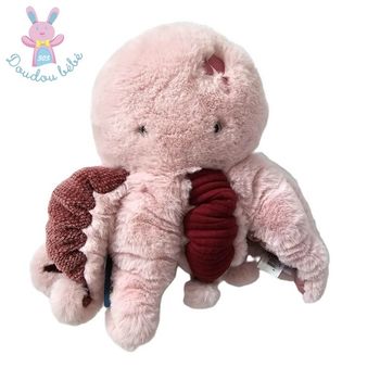 Doudou Pieuvre rose Trésors marins 30 cm HISTOIRE D'OURS