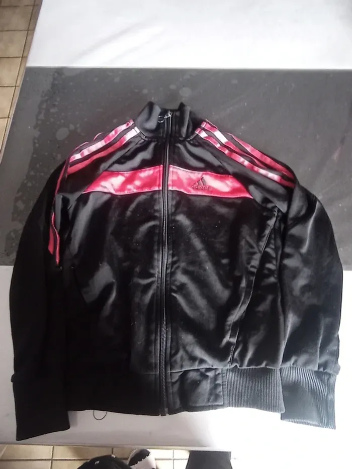 Veste adidas noir et rose