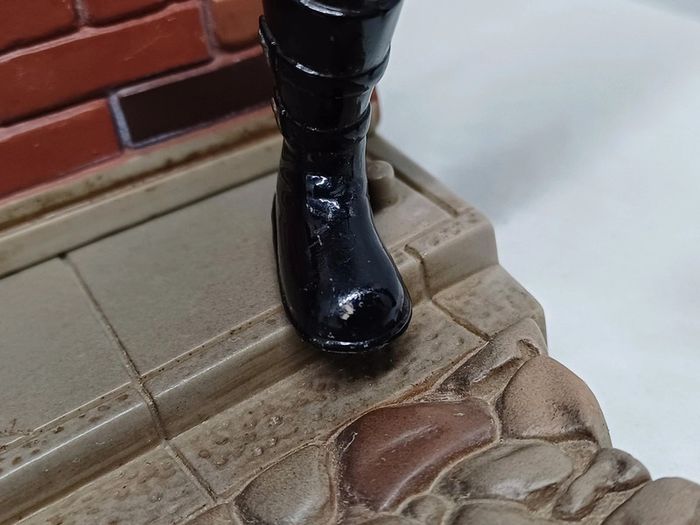 Rare Figurine Tomb Raider Lara Croft + Doberman + Diorama Moto Playmates 1999 - photo numéro 6