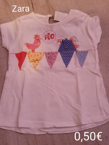 Tee-shirt blanc 12mois