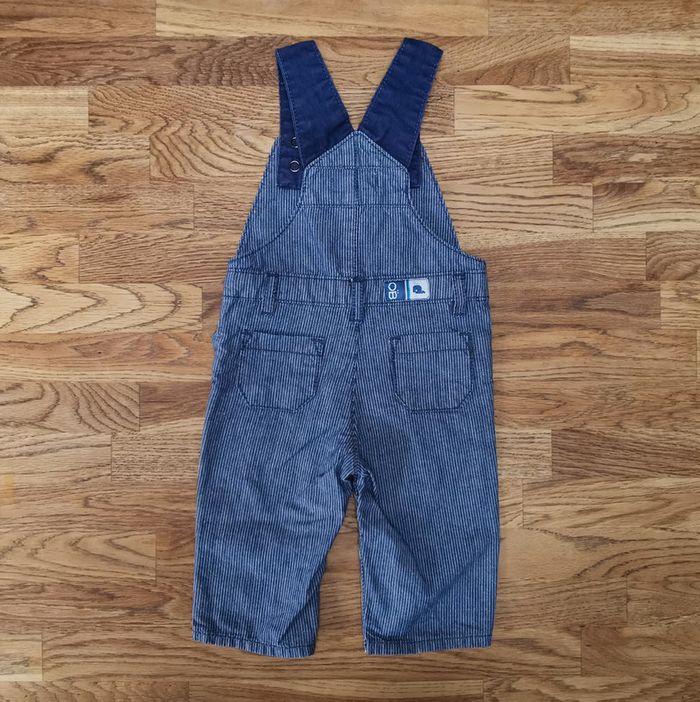 Salopette rayée bleu-blanc Obaïbi 6 mois - photo numéro 7