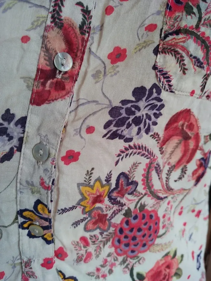 Top blouse tunique fleurs flower printemps été spring summer - photo numéro 2