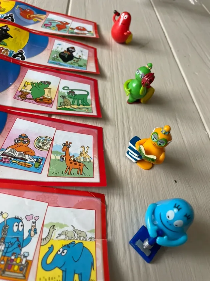 Lot de 6 Figurines Kinder Barbapapa + 7 Bpz (2011) - photo numéro 3