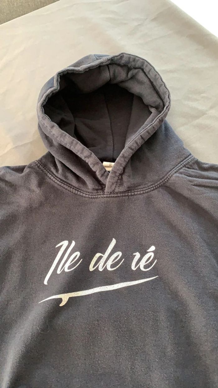Sweat à capuche Île de Ré bleu 12/13 ans - photo numéro 2
