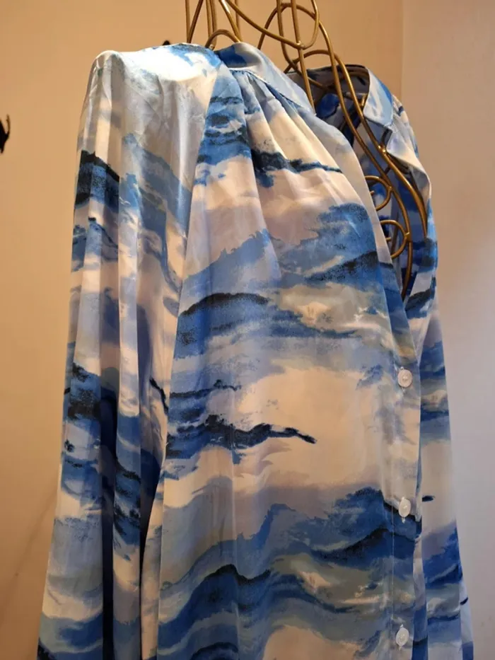 Longue robe chemise imprimée - photo numéro 2