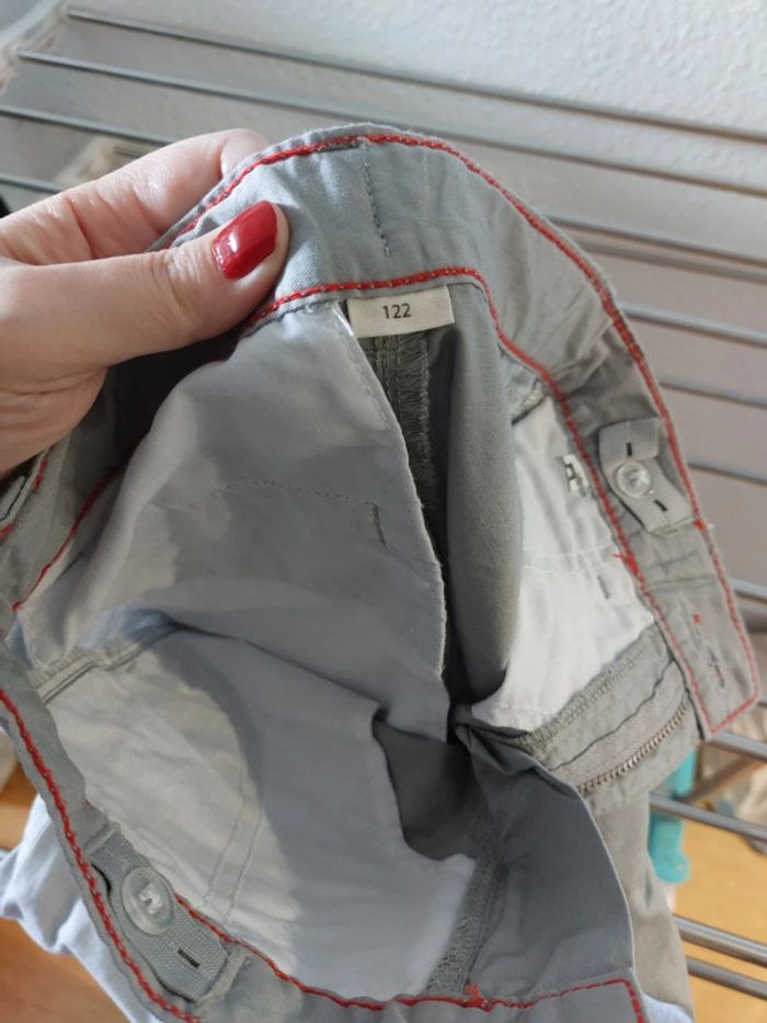 Pantalon fin gris clair garçon 👦 7 ans - photo numéro 2