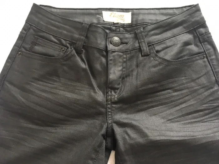 Pantalon noir huilé Etam - photo numéro 4