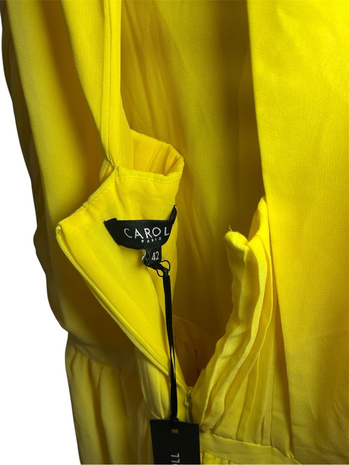 Robe Caroll jaune avec étiquette - 42 - chic casual été - photo numéro 5
