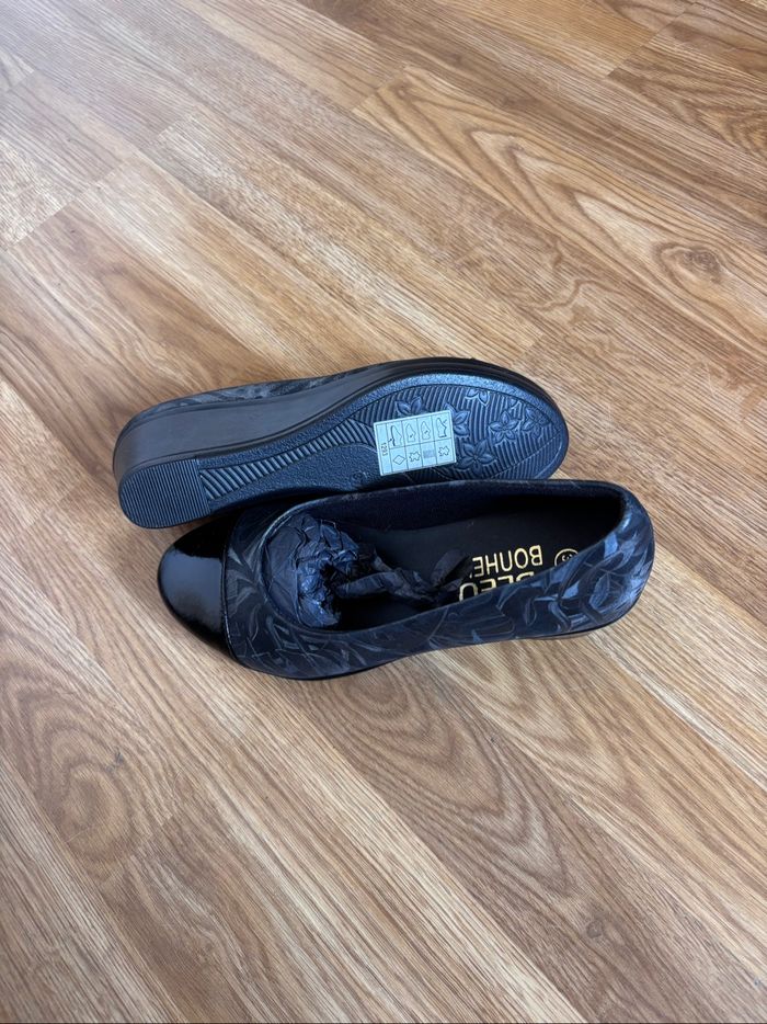 Ballerines compensées en Cuir - T. 37 - photo numéro 6