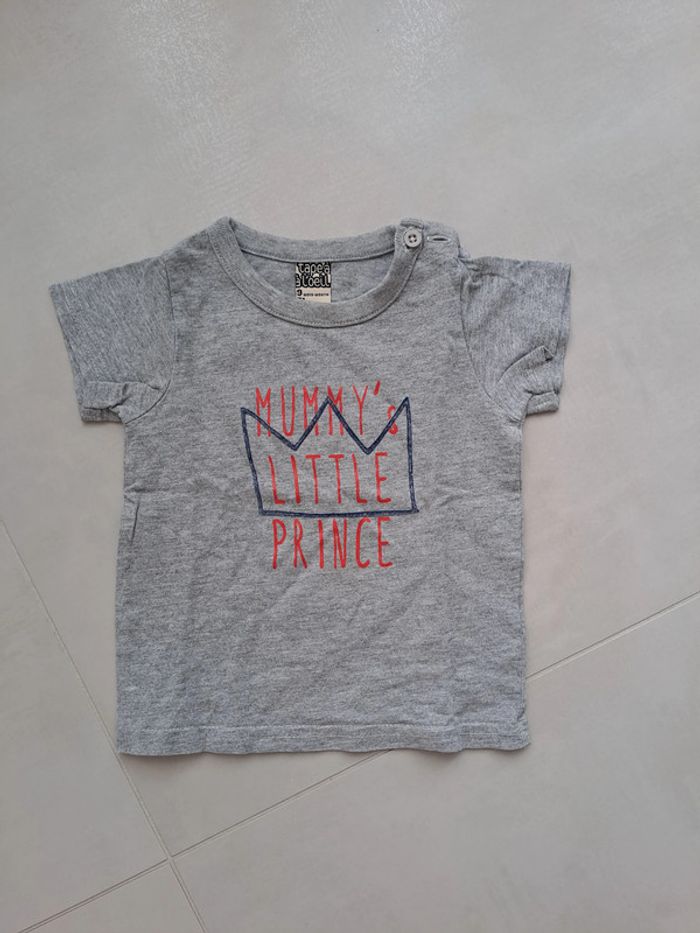 T shirt gris Mummy MC 9M - Tape à l œil- TBE