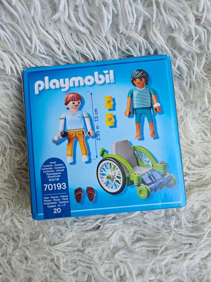 Jouet - jeux de construction playmobil 70193 patient en fauteuil roulant - Neuf - photo numéro 2