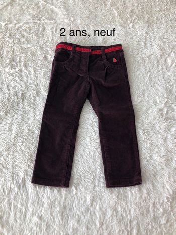 Pantalon velours bordeaux neuf 2a