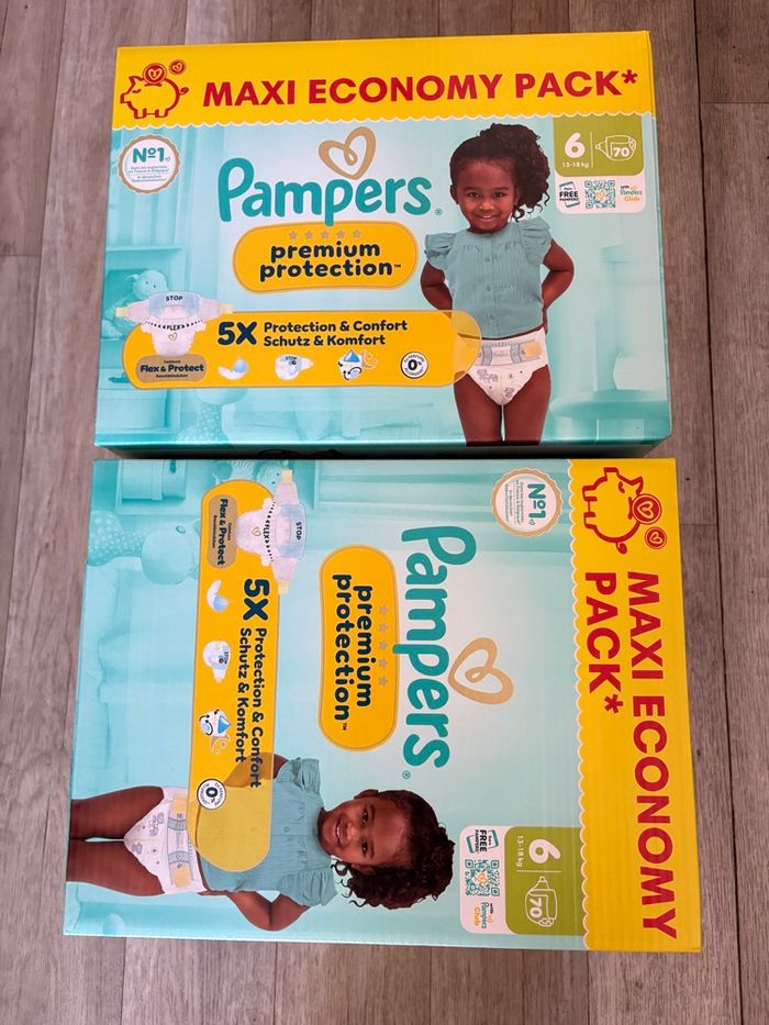 Mega pack de 140 couches pampers premium protection taille 6 neuf
