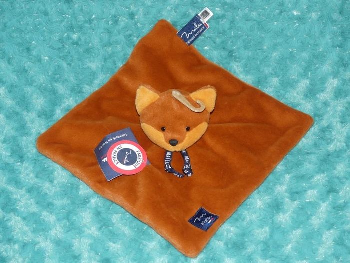 Doudou plat renard Méléo marron Mailou 🦊neuf