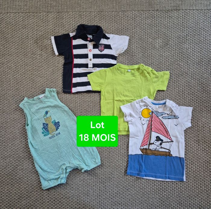 Lot de 4 vêtements été - 18 mois