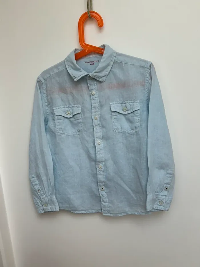 Chemise garçon 100% lin Monoprix kids - photo numéro 6