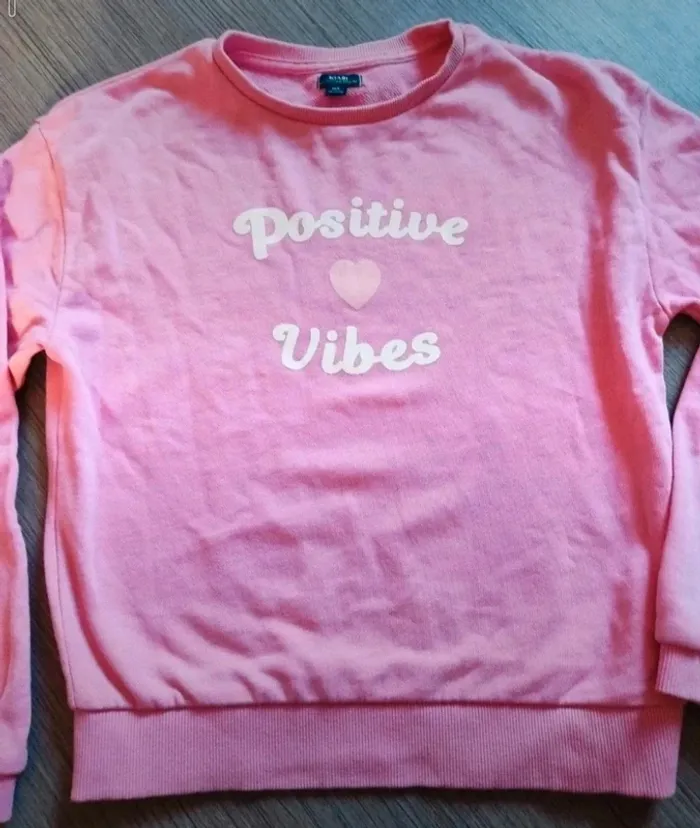 Sweat fille Positive Vibes – Taille 10 ans