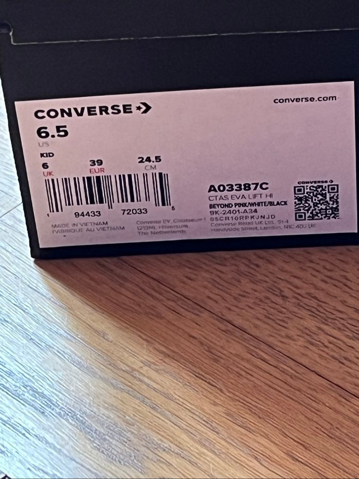 Converse rose taille 39 - photo numéro 9