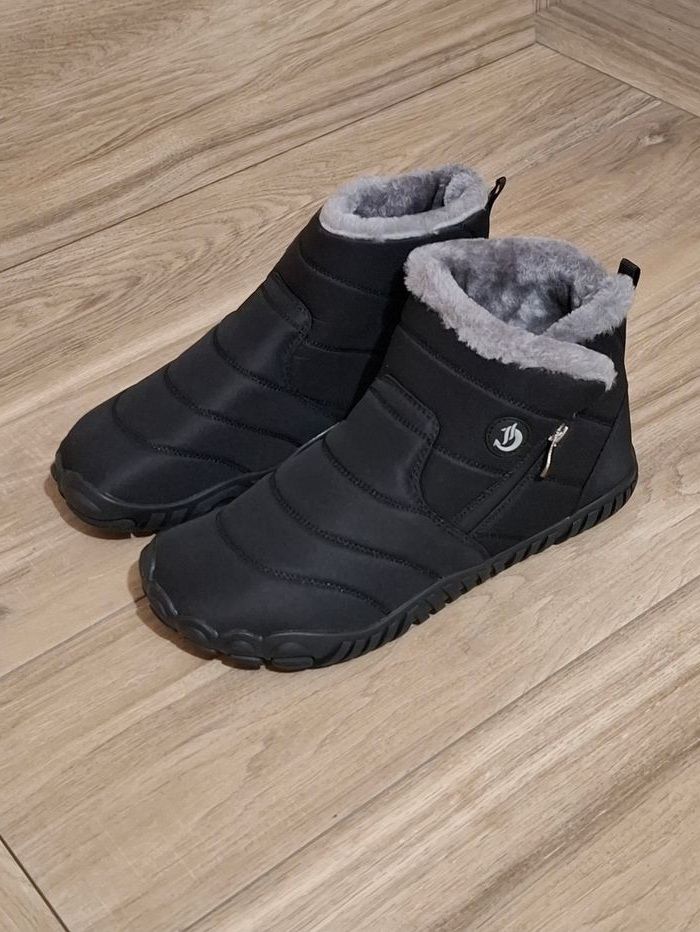 Bottes d'hiver homme Mixte doublé chaude imperméable antidérapante noir - photo numéro 2