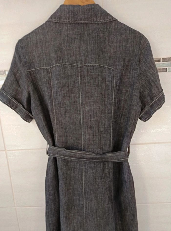 Robe Antonelle 100% lin noir - photo numéro 7