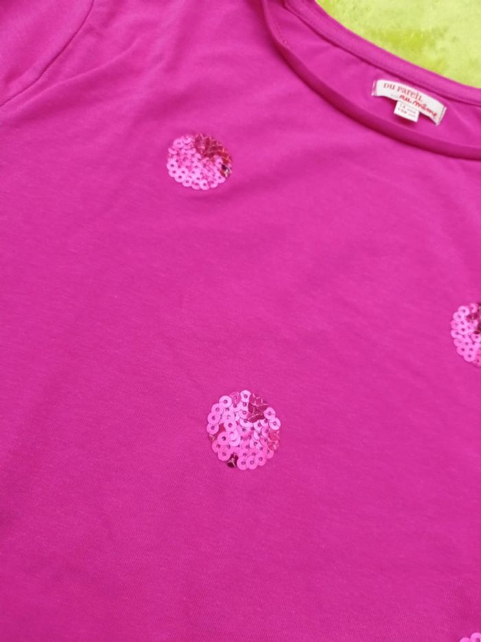 Tee-shirt ML rose DPAM taille 14 ans - photo numéro 2