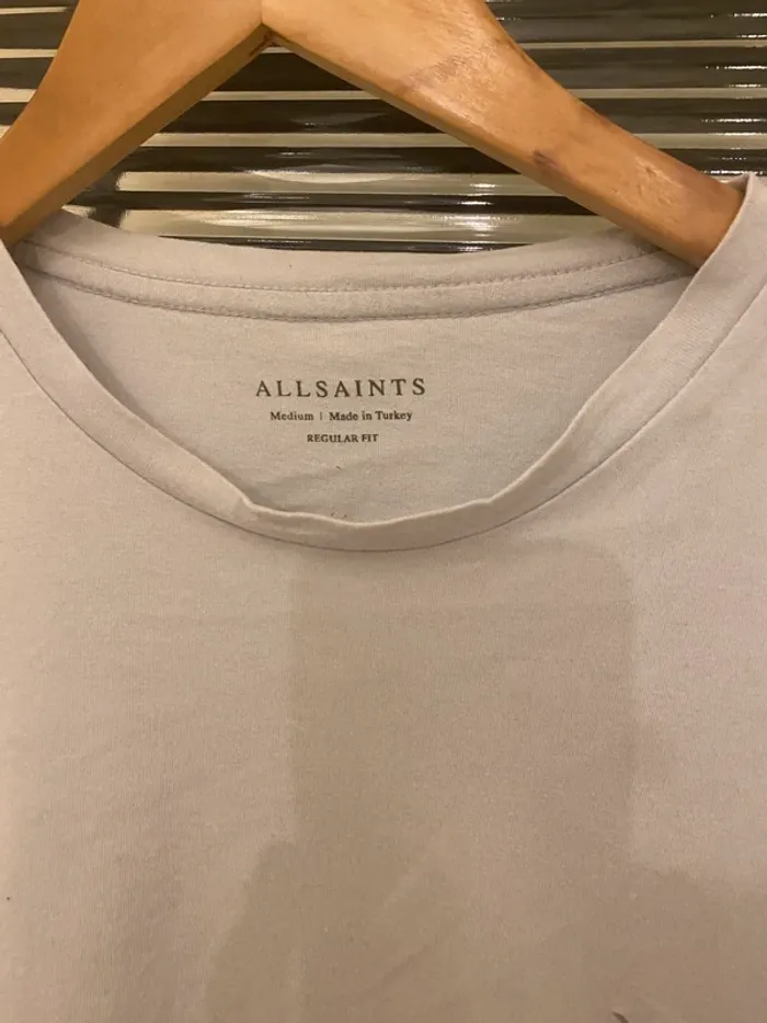 TEE shirt homme bleu gris AllSaints taille M - photo numéro 3