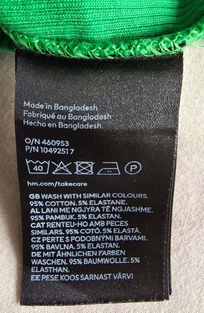 H&M Débardeur Crop Top Coton Vert Très bon état S - photo numéro 5