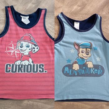 Lot 2 débardeurs Pat patrouille