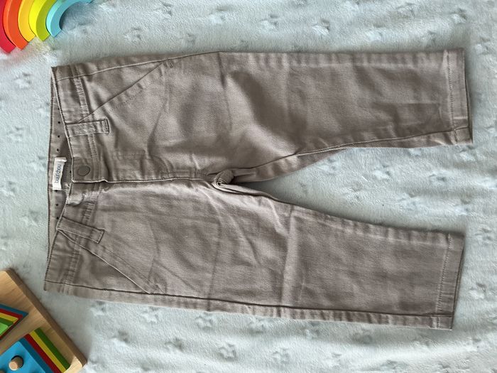 pantalon léger gris taille réglable 12 mois bout'chou - photo numéro 4