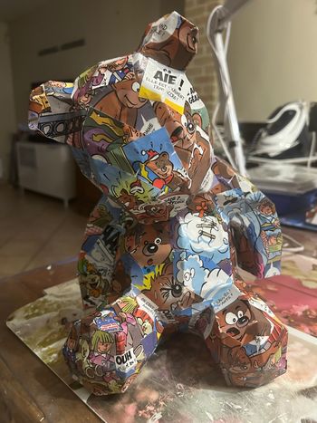 Sculpture ourson neuf bonne nuit les petits 