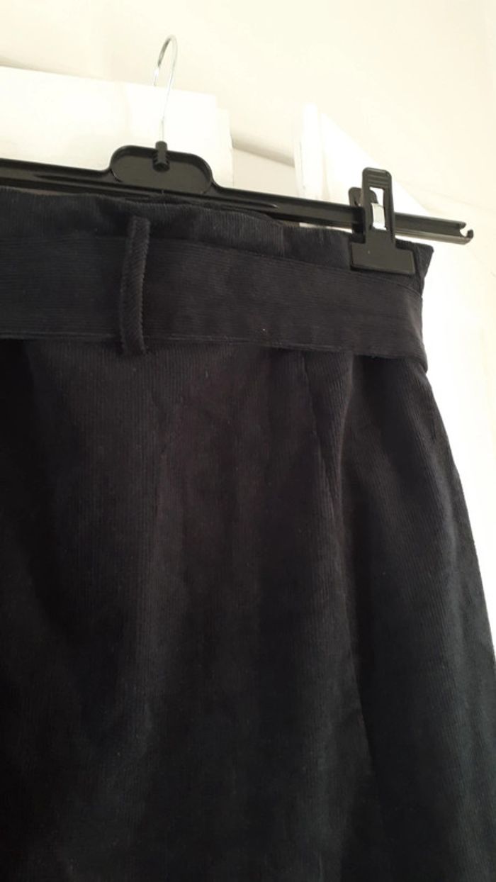 Jupe midi velours côtelé 36 noire nafnaf - photo numéro 5