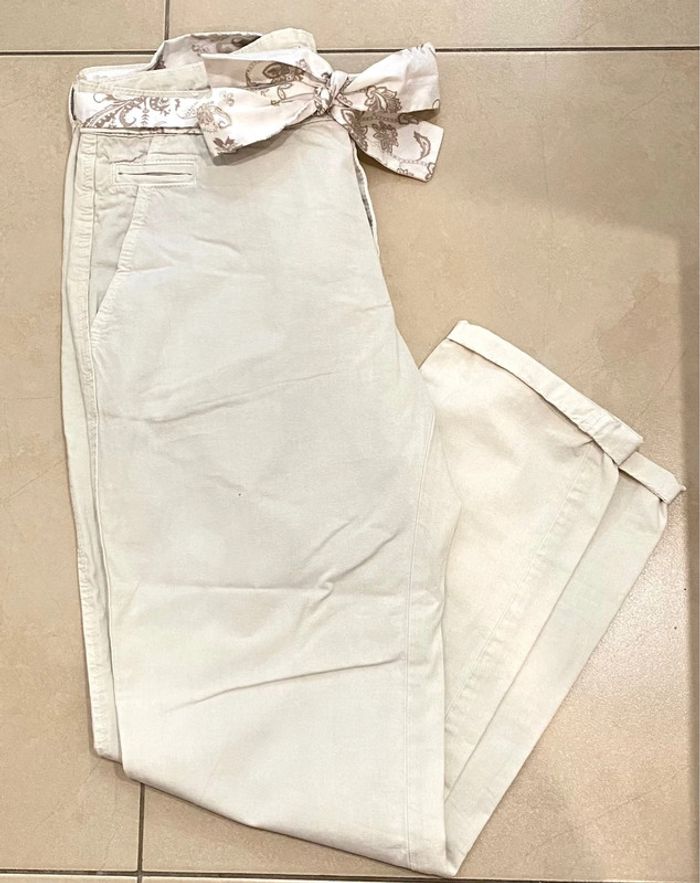 Pantalon Avec Ceinture À Nouer Taille 36 - photo numéro 2