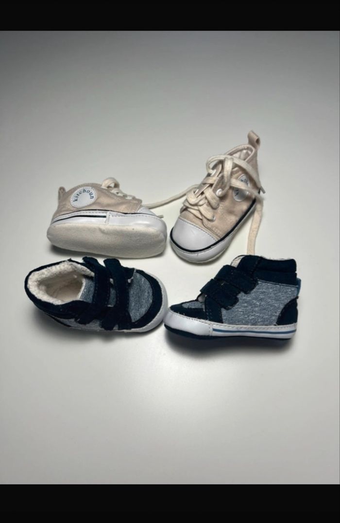 👶 Lot de 2 paires de chaussons / baskets bébé garçon