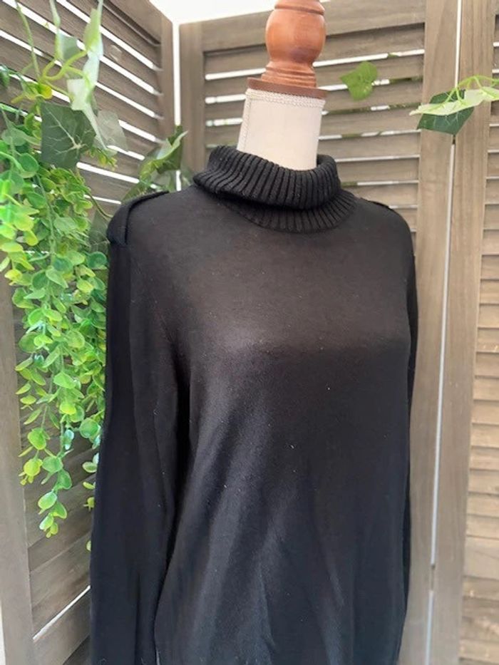 pull col roule Armani noir taille 48 - photo numéro 5