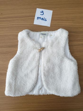 Gilet sans manches fausse fourrure