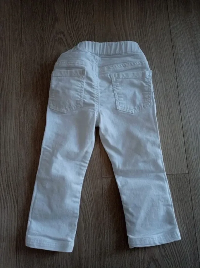 Pantalon skinny blanc Benetton 2 ans - photo numéro 4