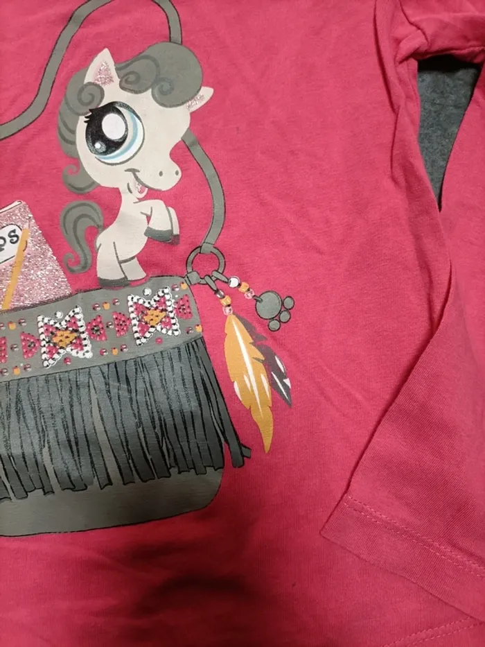 T-shirt manches longues little licorne - photo numéro 4