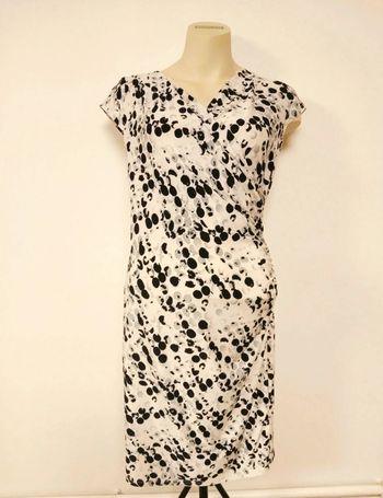 Robe blanche à pois noir et gris Sweet Miss taille M
