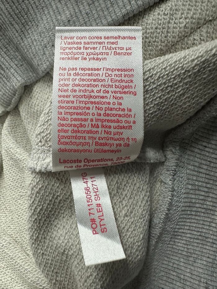 Sweatshirt zip gris moucheté Lacoste T6 XL - photo numéro 10