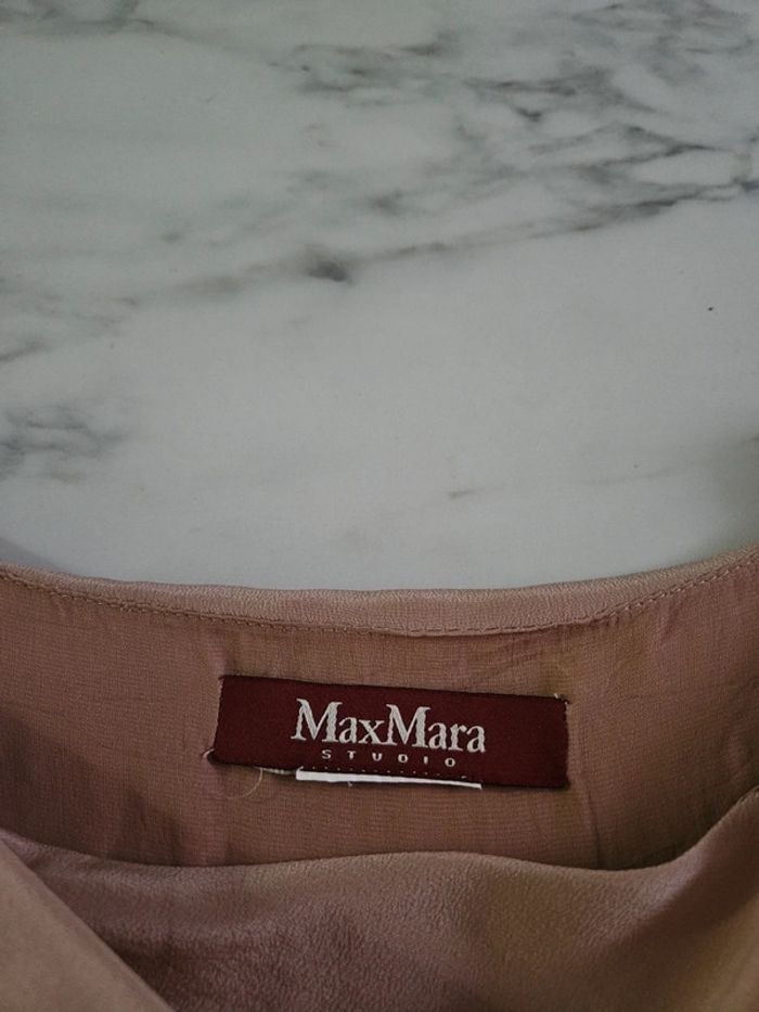 Max Mara blouse beige/rosée taille M - photo numéro 7