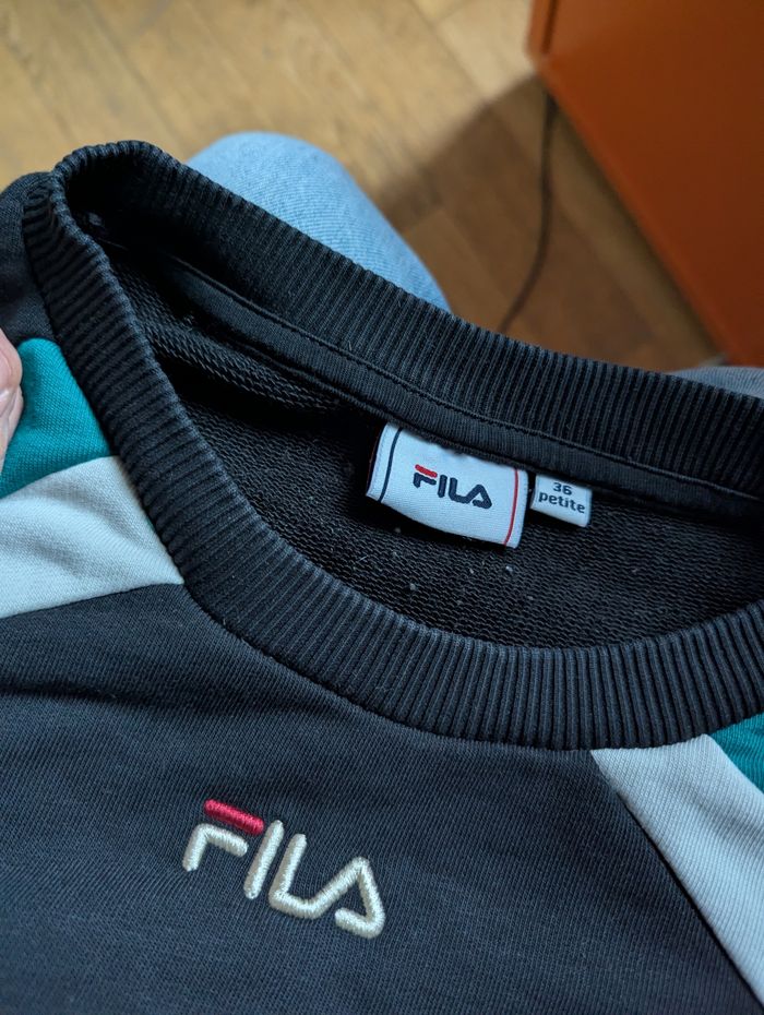 Sweat fila noir et bleu taille 36 s - photo numéro 4