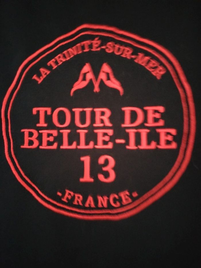 Polo rouge et marine Tour de Belle-Île taille S - photo numéro 4