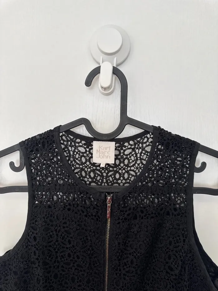 Robe broderie anglaise noire élégante - photo numéro 2